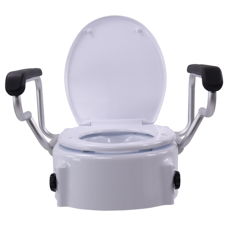Toilet Set Raiser with Flip Back Armrest
